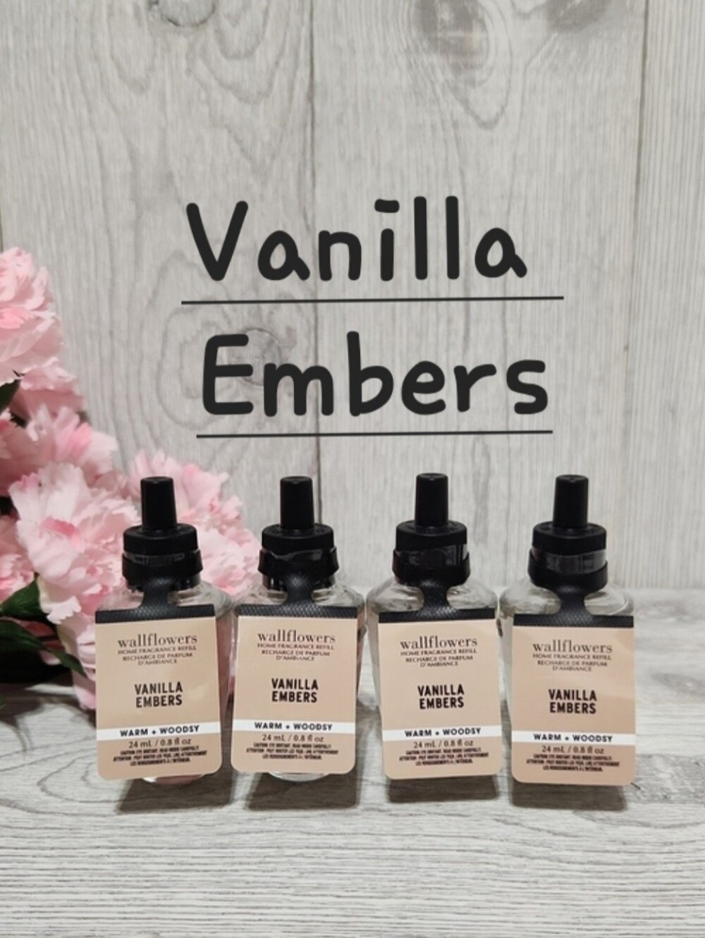 Bath & Body Works Vanilla Embers Wallflower Refills X4